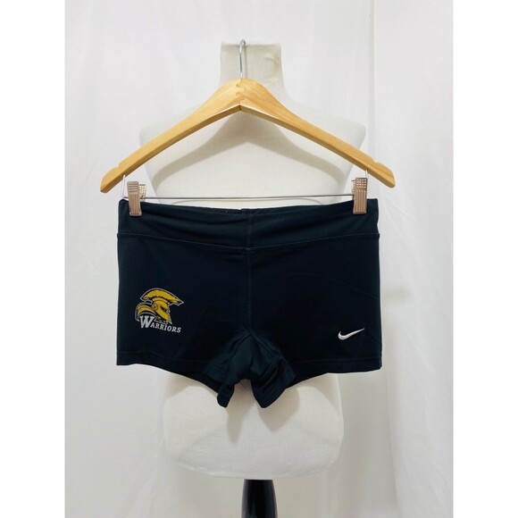 Nike Woman’s Shorts Black Dri-Fit Waupun Warriors Athletic Size Small - Picture 2 of 7